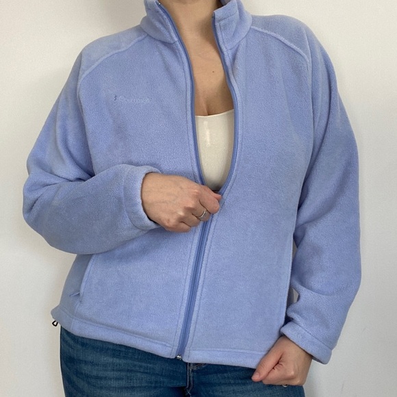 Columbia Jackets & Blazers - Columbia Periwinkle Blue Fleece Zip-Up